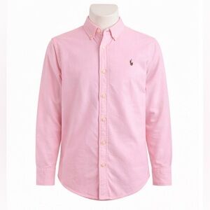 Ralph Lauren Boys Pink Button Down Shirt Size L 14-16 NWOT